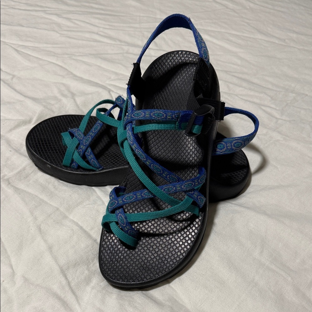CHACO ZX/2 Classic Performance Strappy Sandal with Vibram Sole Blue Green